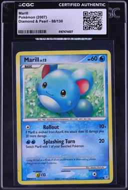 2007 Pokemon Diamond & Pearl Marill #88 CGC AUTH
