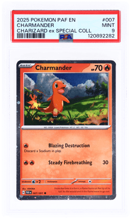 2025 Pokemon Paldean Fates Charizard Ex Special Collection Charmander #007 PSA 9