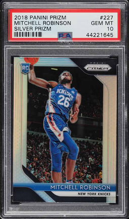2018 Panini Prizm Silver Mitchell Robinson ROOKIE #227 PSA 10 GEM MINT