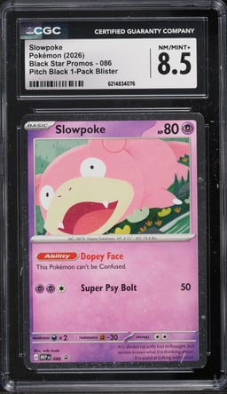 2026 Pokemon Mega Evolution Promo Pitch Black Slowpoke #86 CGC 8.5 NM-MT+