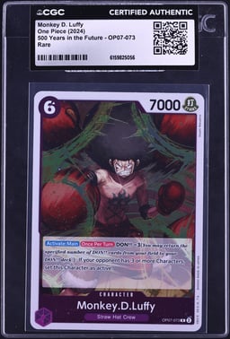 2024 One Piece 500 Years In The Future Monkey D. Luffy #OP07-073 CGC AUTH