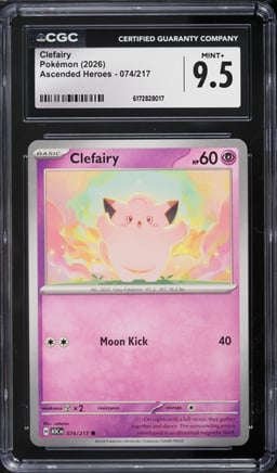 2026 Pokemon Ascended Heroes Clefairy #074 CGC 9.5 MINT+