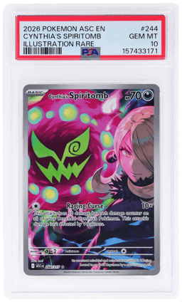 2026 Pokemon Mega Evolution Ascended Heroes Illustration Rare Cynthia's Spiritomb #244 PSA 10