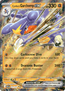 2025 Cynthia's Garchomp ex (Play Pokemon Stamp) #104 Destined Rivals