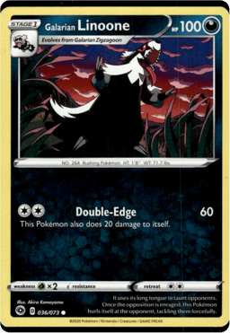 2020 Galarian Linoone #36 Champion's Path