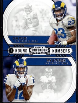 2020 Joe Burrows / Justin Jefferson #RN-BJ Contenders Round Numbers