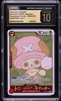 2026 One Piece Japanese Promo Chopper's Volume 1 Tony Tony Chopper #EB02-003 CGC 10 PRISTINE