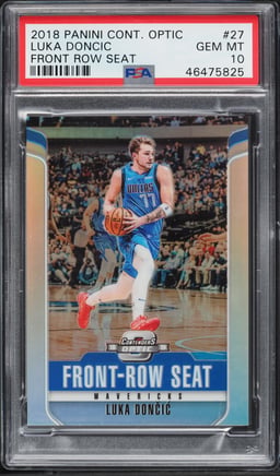 2018 Panini Contenders Optic Front Row Seat Silver Luka Doncic ROOKIE #27 PSA 10 GEM MINT