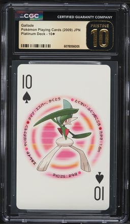 2009 Pokemon Japanese Playing Cards Platinum Deck Gallade #10 CGC 10 PRISTINE