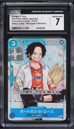 2024 One Piece Japanese Promo Saikyo Jump Strong 3 Brothers Portgas D. Ace CGC 7
