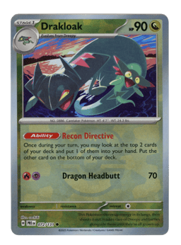 2025 Drakloak  (Master Ball) #72 Prismatic Evolutions