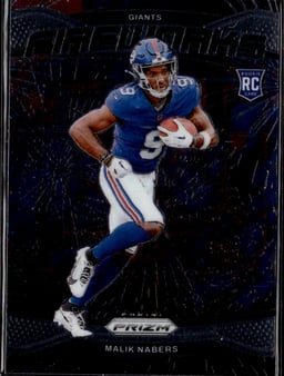 2024 Malik Nabers #21 Prizm Fireworks