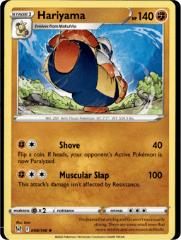 2022 Hariyama #98 Lost Origin