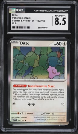 2023 Pokemon Scarlet & Violet 151 Holo Ditto #132 CGC 8.5 NM-MT+