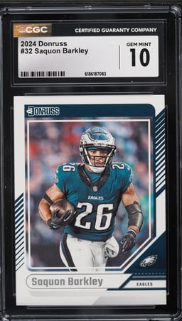 2024 Donruss Football Saquon Barkley #32 CGC 10 GEM MINT