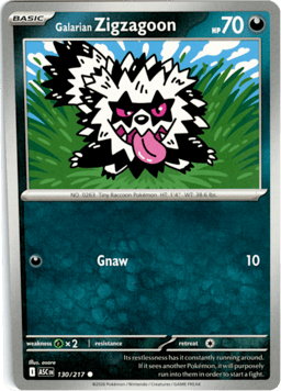 2026 Galarian Zigzagoon #130 Ascended Heroes