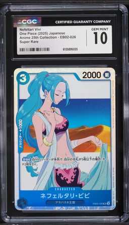 2025 One Piece Japanese Anime 25th Collection SR Nefeltari Vivi #EB02-026 CGC 10 GEM MINT