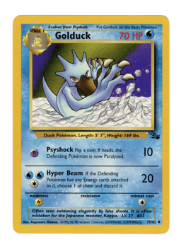 1999 Golduck #35 Fossil Unlimited