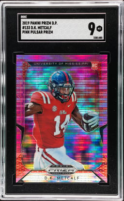 2019 Panini Prizm Draft Picks Pink Pulsar Prizm D.K. Metcalf #133 SGC 9