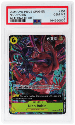 2024 One Piece Emperors In the New World Alternate Art Nico Robin #OP09-107 PSA 10