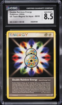 2004 Pokemon EX Team Magma VS Aqua Double Rainbow Energy #88 CGC 8.5 NM-MT+