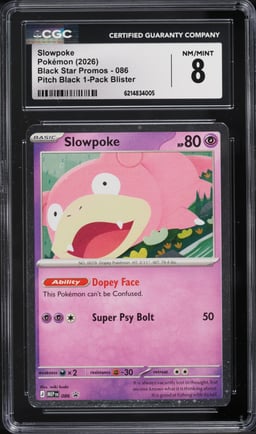 2026 Pokemon Mega Evolution Promo Pitch Black Slowpoke #86 CGC 8 NM-MT