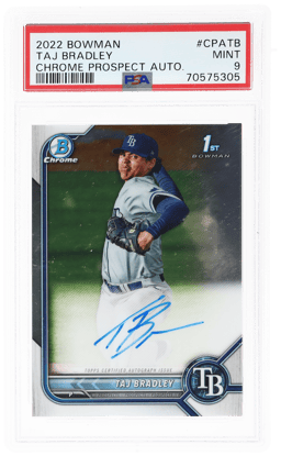 2022 Bowman Chrome Prospect Autograph Taj Bradley #CPA-TB PSA 9