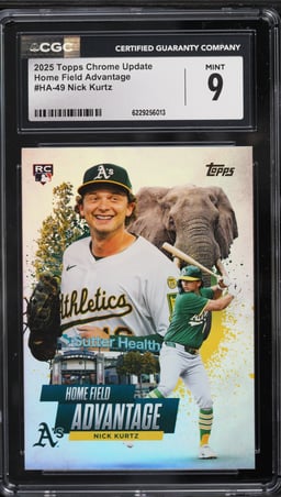 2025 Topps Chrome Update Home Field Advantage Nick Kurtz ROOKIE #HA-49 CGC 9 MINT