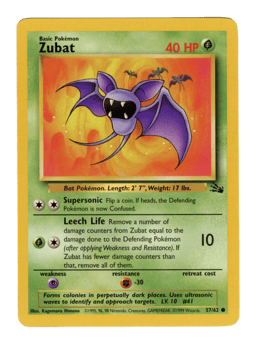 1999 Zubat #57 Fossil Unlimited