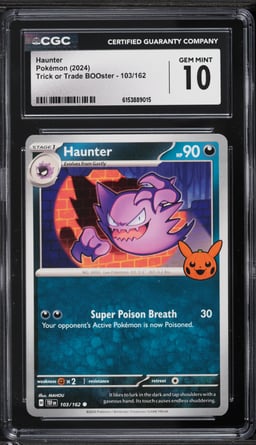 2024 Pokemon SV Temporal Forces Trick Or Trade BOOster Haunter #103 CGC 10 GEM MINT