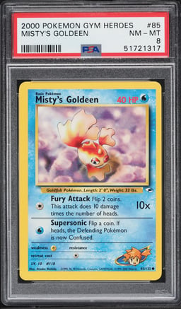 2000 Pokemon Gym Heroes Misty's Goldeen #85 PSA 8 NM-MT