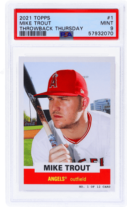 2021 Topps Throwback Thursday - '80 Topps Superman II Mike Trout #1 /4710 PSA 9