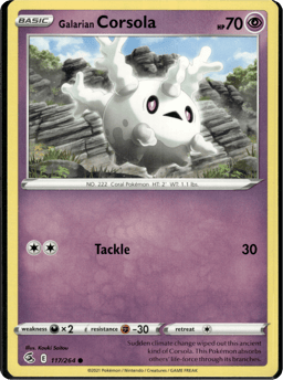 2021 Galarian Corsola #117 Fusion Strike