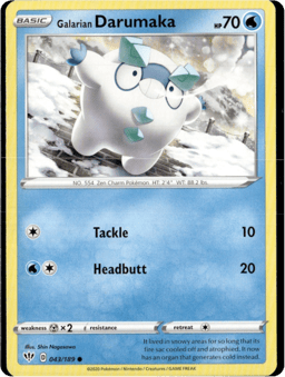 2020 Galarian Darumaka #43 Darkness Ablaze