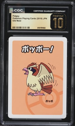 2019 Pokemon Japanese Playing Cards Old Maid Pidgey CGC 10 PRISTINE