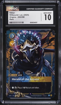 2025 Riftbound League Of Legends LoL Origins Viktor #265 CGC 10 GEM MINT