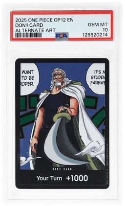 2025 One Piece Card Game Legacy of the Master Alternate Art Don Card PSA 10