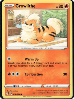 2021 Growlithe #32 Fusion Strike