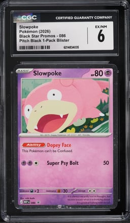 2026 Pokemon Mega Evolution Promo Pitch Black Slowpoke #86 CGC 6 EXMT