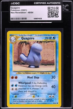 2001 Pokemon Neo Revelation Quagsire #48 CGC AUTH