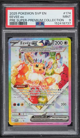2025 Pokemon Scarlet & Violet Promo Super Premium Collection Full Art Eevee EX #174 PSA 9 MINT