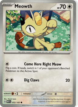 2023 Meowth #52 151