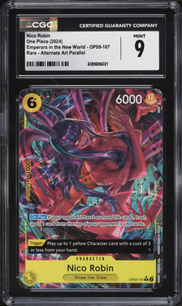 2024 One Piece Emperors In The New World Alt Art Nico Robin #OP09-107 CGC 9 MINT