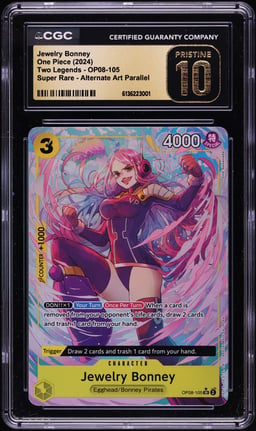 2024 One Piece Japanese Two Legends SR Alt Art Jewelry Bonney #OP08-105 CGC 10 PRISTINE