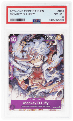 2024 One Piece Starter Deck Purple Monkey D. Luffy Promo Japanese Monkey D. Luffy #P041 PSA 8