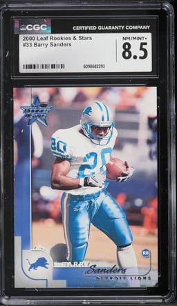 2000 Leaf Rookies & Stars Barry Sanders #33 CGC 8.5 NM-MT+