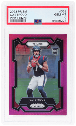 2023 Panini Prizm Pink Prizm CJ Stroud #339 PSA 10