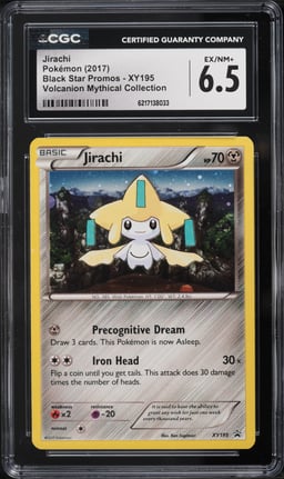 2017 Pokemon XY Black Star Promo Mythical Collection Holo Jirachi #XY195 CGC 6.5 EXMT+
