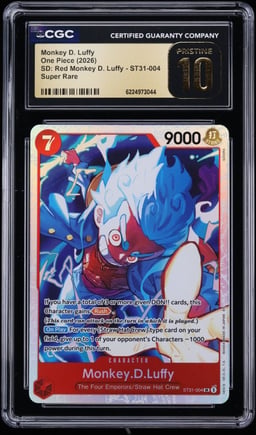 2026 One Piece Starter Deck: Red SR Monkey D. Luffy #ST31-004 CGC 10 PRISTINE