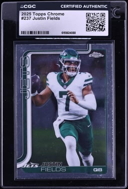 2025 Topps Chrome Justin Fields #237 CGC AUTH